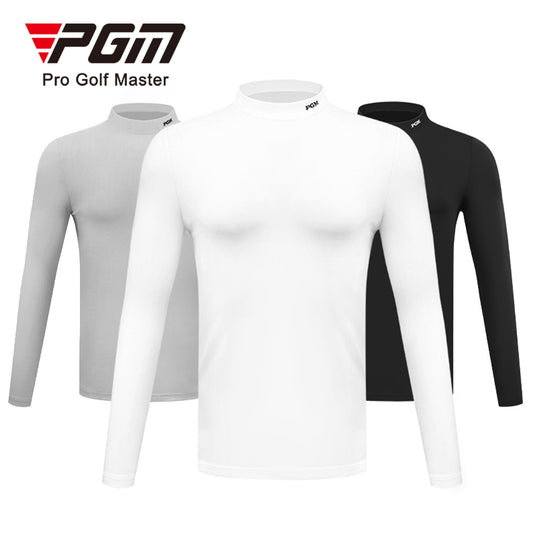 PGM YF388 mens long sleeve golf shirt custom logo oem branded golf shirt