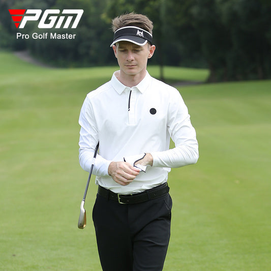 PGM YF527 luxury brand golf polo custom high quality winter long sleeve black golf polo