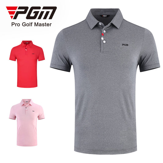 PGM YF441 mens polo golf shirts polyester spandex fashion performance golf shirts