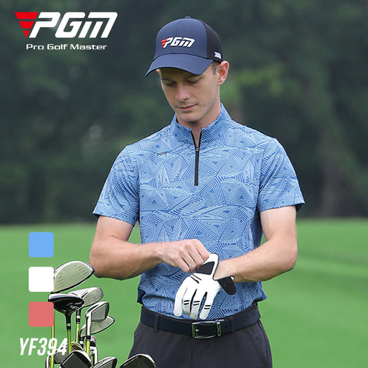 PGM YF394 polyester logo golf shirt quarter zip ladies polyester spandex golf shirt