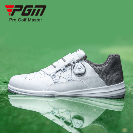 PGM XZ189 mens designer golf shoes manufacturers black waterproof spike golf shoes