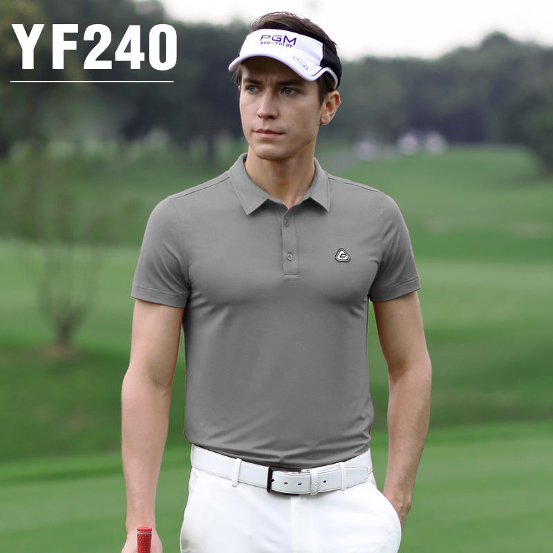 PGM YF240 custom printed golf t shirts quick dry slim mens golf shirt for men