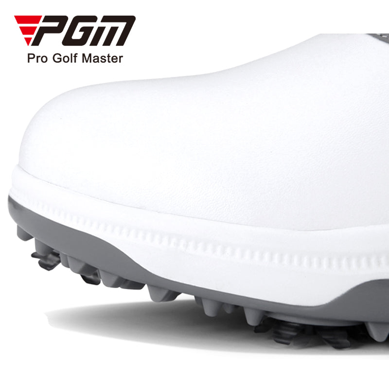 PGM XZ193 waterproof golf shoe foshan microfiber leather black spike golf shoes