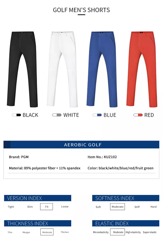 PGM KUZ102 sports breathable golf pants men golf pant polyester golf trousers