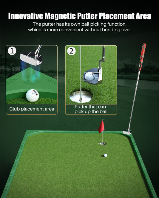 PGM GL017 Indoor Golf Practice Putting Mat-Artificial grass