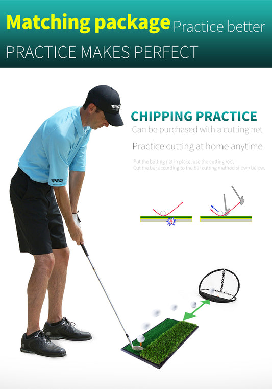 PGM DJD005 dual grass golf practice swing mat portable golf hitting mat