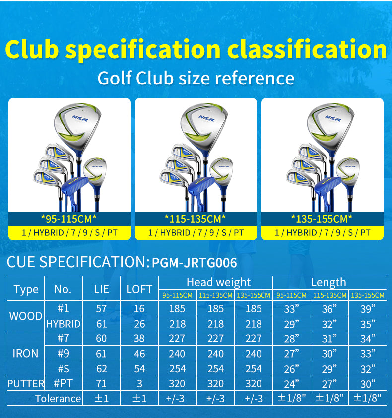 PGM JRTG006 NSR High Quality Junior Golf Club Sets