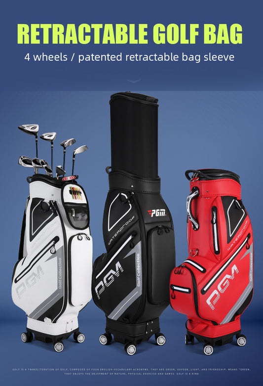 PGM QB098 golf club travel bag TPU waterproof custom logo golf bag with wheel