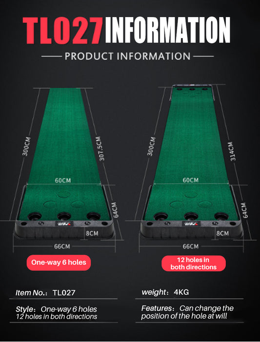 PGM TL027 mini golf putting green slope indoor golf putting mat game practice with holes