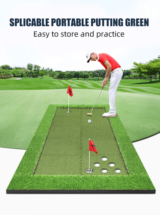PGM GL019 mini golf outdoor carpet putting green kits portable nylon putting green
