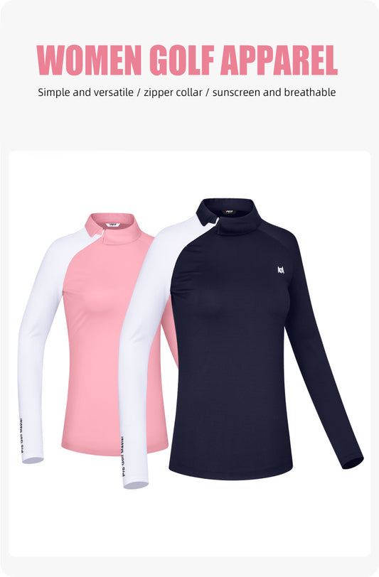 PGM YF485 tennis golf shirt good quality ladies long sleeve golf shirt