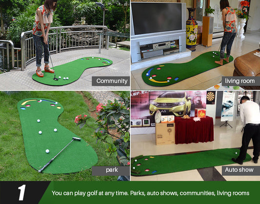 PGM GL002 Wholesale Indoor And outdoor floor nylon artificial grass turf mat practice golf putting mat training golf mat