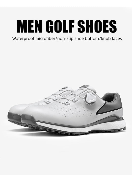 MOEYES M22XZ10 male custom made golf shoes high quality luxury brand anti skid golf shoes
