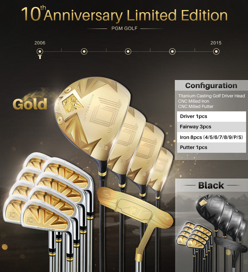 PGM MTG009 10 years anniversary Professional Gold Golf clubs set
