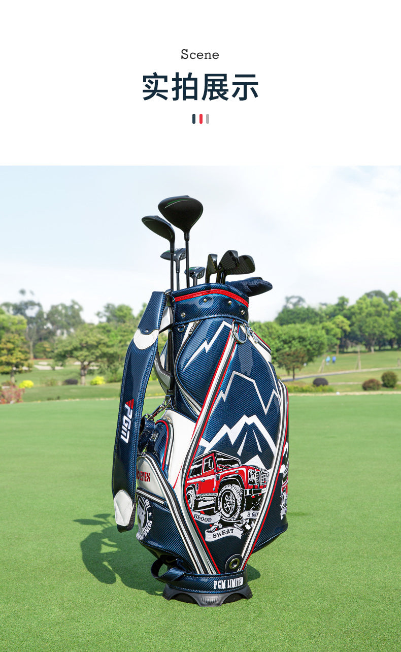 PGM QB112 golf club bag men pu leather custom logo tour golf bag waterproof golf bag