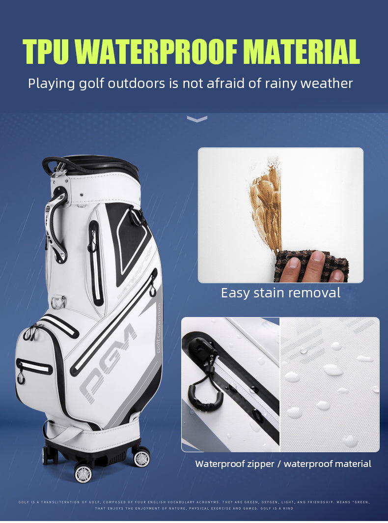 PGM QB098 golf club travel bag TPU waterproof custom logo golf bag with wheel