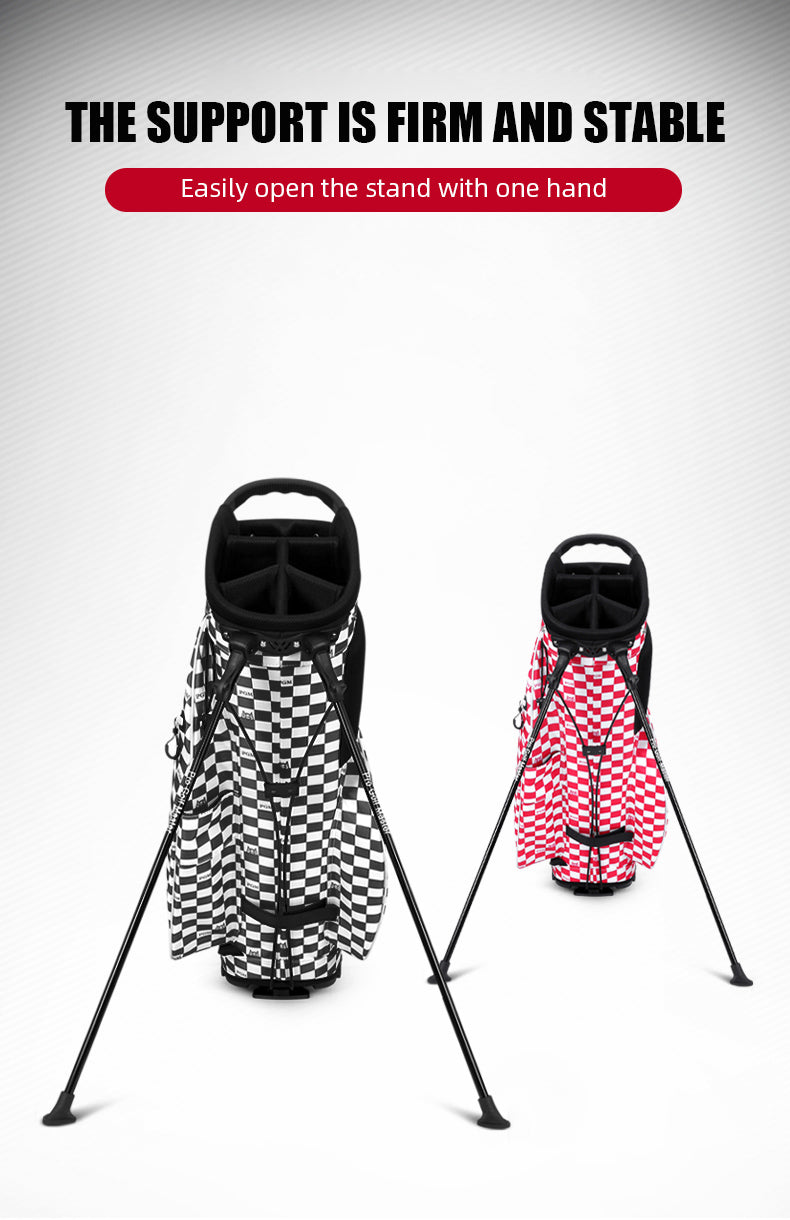 PGM QB116 golf carry stand bag waterproof personalized Korea style plaid golf bag