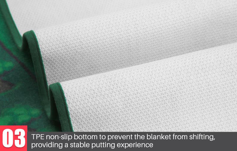 PGM TL022 portable velvet putting trainer mat custom golf putting mat