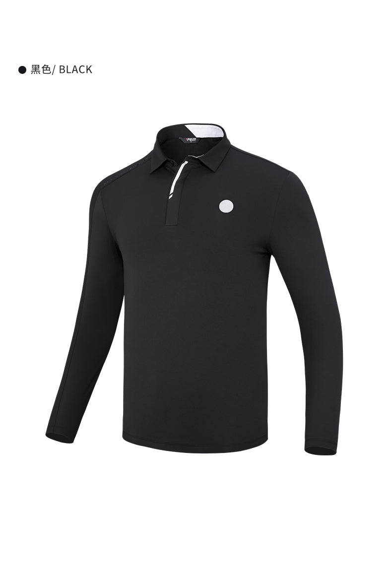PGM YF527 luxury brand golf polo custom high quality winter long sleeve black golf polo