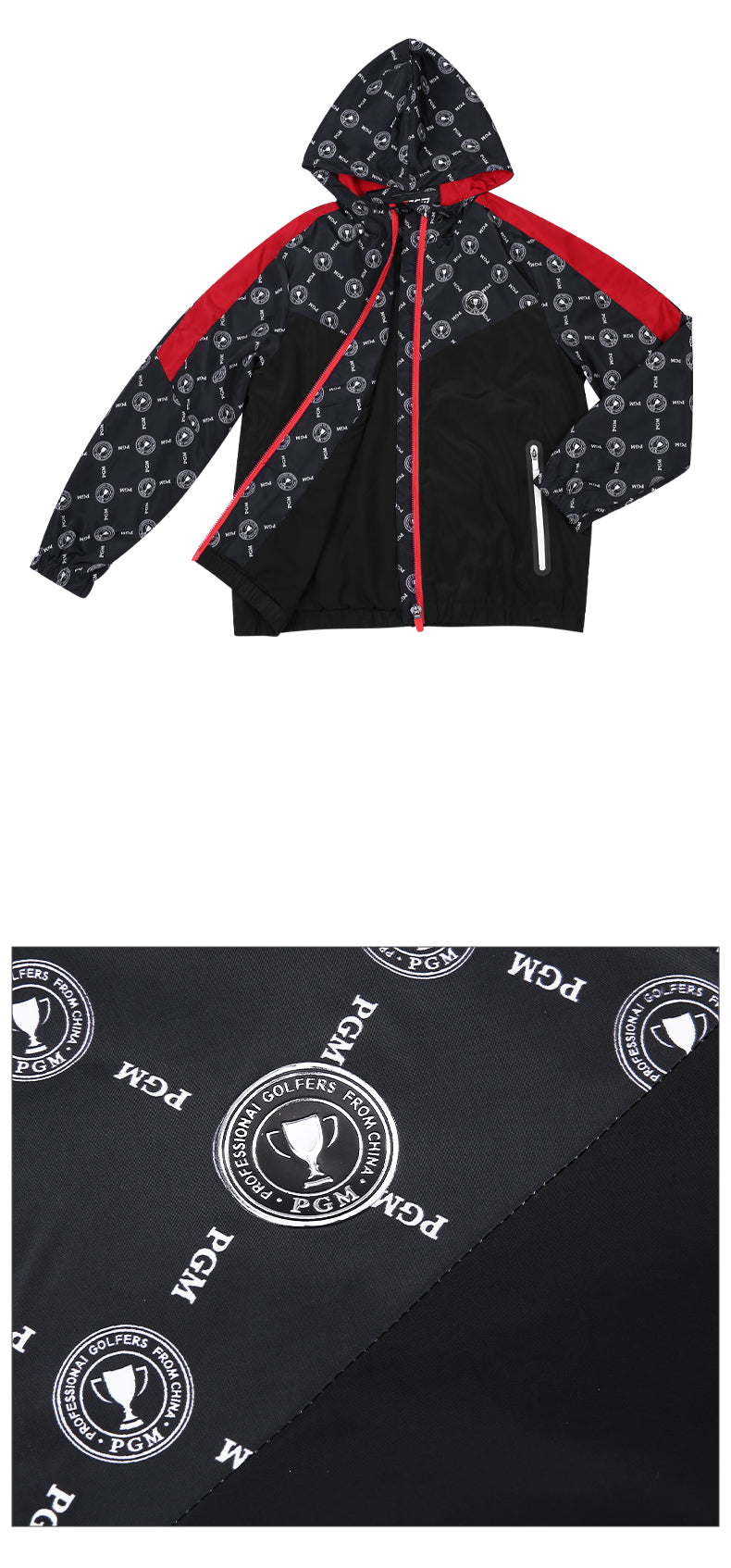 PGM YF431 kids golf jacket wind breaker full zip outdoor casual sports golf jacket