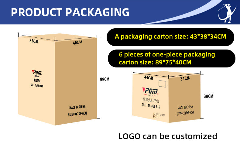 PGM HKB012 durable nylon waterproof black golf travel cover bag tour golf bag