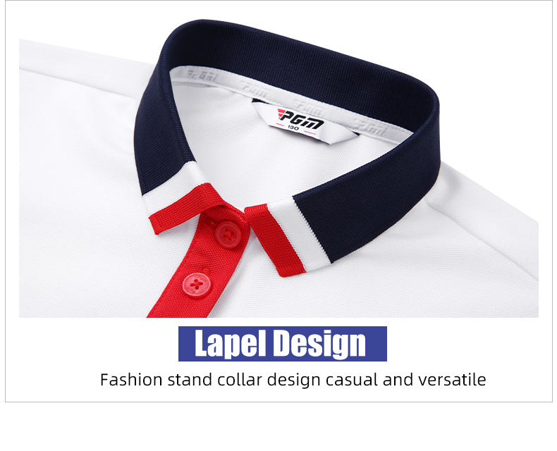 PGM KIDS YF454 golf polo shirts 2022 oem custom logo plain children golf polo