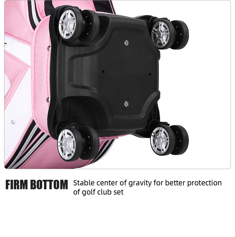 PGM QB135 cute golf bag female golf travel bag pink golf bags with wheel