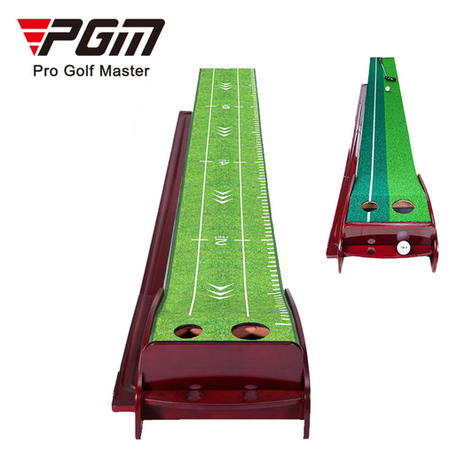 PGM TL024 garden putting practice mat indoor auto return wood golf green mat