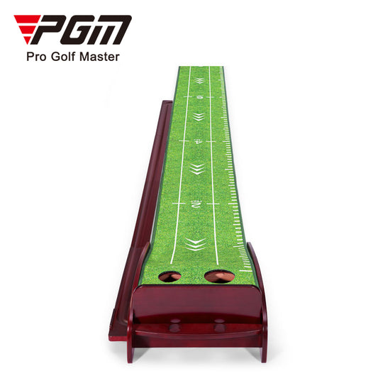 PGM TL024 garden putting practice mat indoor auto return wood golf green mat
