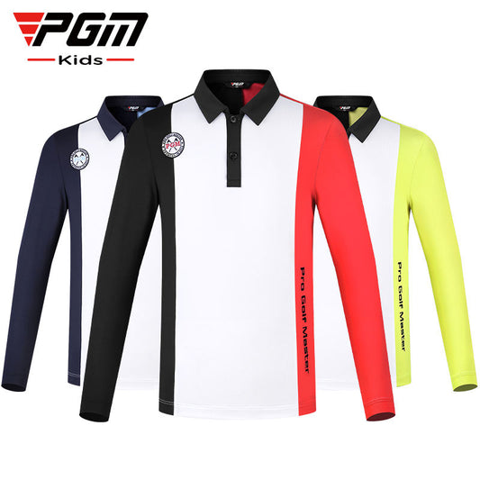 PGM YF493 kids wholesale quality golf polo polyester spandex 2022 golf polo