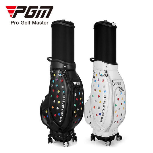 PGM QB138 korea style custom tour golf bag white golf bag with wheels