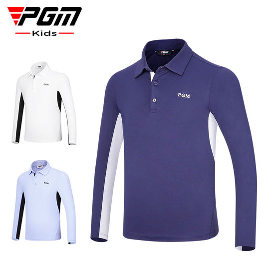 PGM YF542 golf apparel polo long sleeve golf clothing kids golf shirts