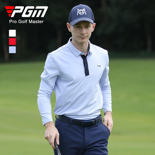 PGM YF491 men polo shirts plain golf polo blank t shirt long sleeve odm golf polo