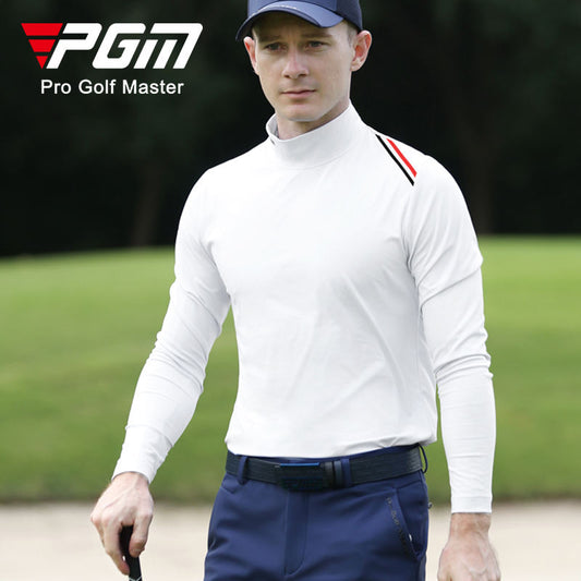 PGM YF490 men plain white golf shirts high quality long sleeve golf shirt