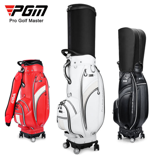 PGM QB136 custom logo golf bag travel microfiber leather golf bag with wheels