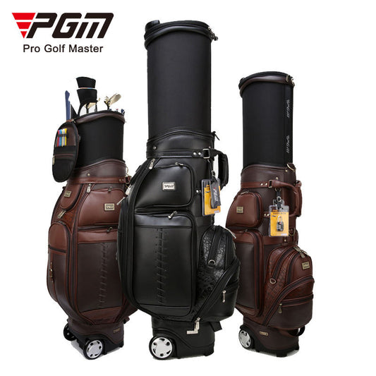 PGM QB044 high quality microfiber telescopic travel good golf bags with wheels