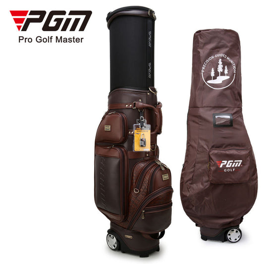 PGM QB044 high quality microfiber telescopic travel good golf bags with wheels