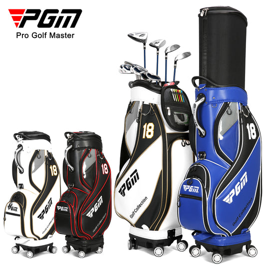 PGM QB100 golf flight travel bag premium microfiber leather waterproof golf bag