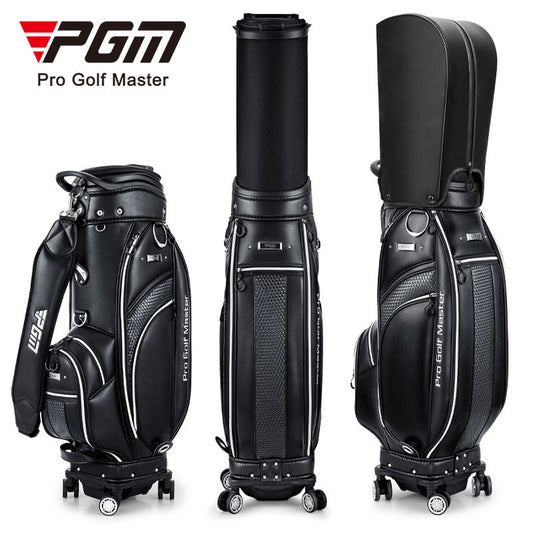 PGM QB136 custom logo golf bag travel microfiber leather golf bag with wheels