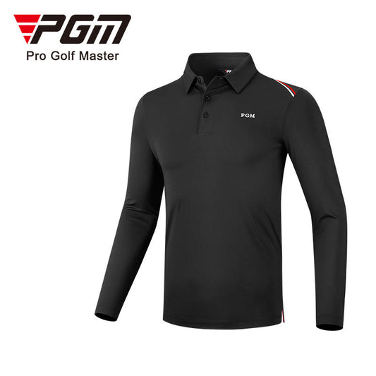 PGM YF489 long sleeve golf polo shirt sportswear white fashionable men lapel golf polo