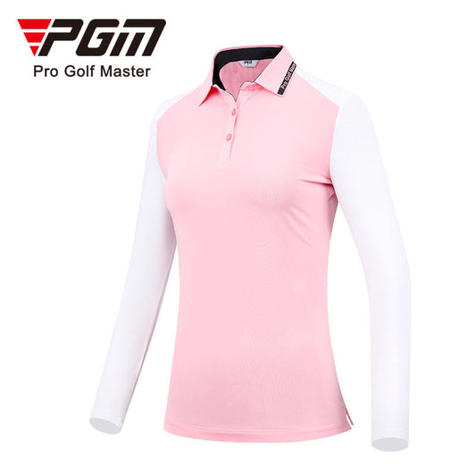 PGM YF515 custom golf shirt women slim fit polo shirt long sleeve luxury golf polos