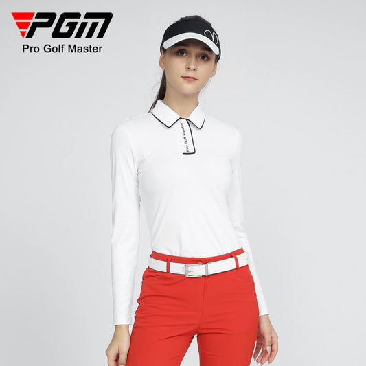 PGM YF539 wholesale bulk long sleeve golf polo shirt high quality woman golf polos