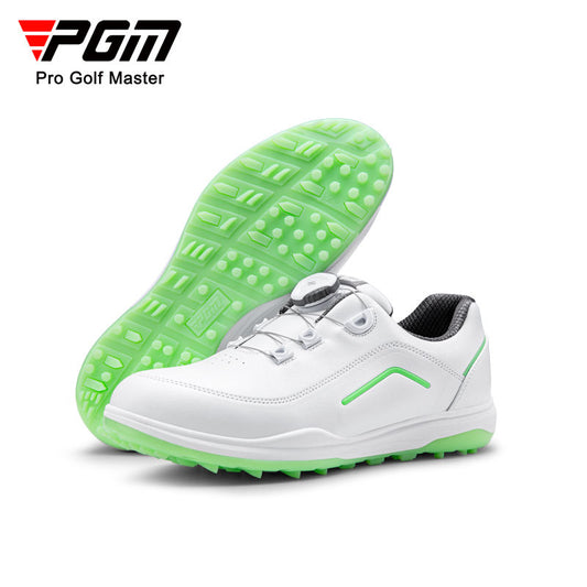 PGM XZ247 microfiber leather luxury golf shoes women oem waterproof spike less golf shoes