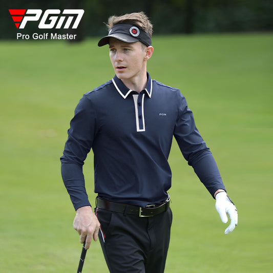 PGM YF526 long sleeve men plain golf polos t shirt custom polo shirt for men