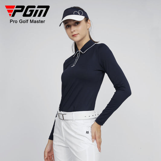 PGM YF539 wholesale bulk long sleeve golf polo shirt high quality woman golf polos