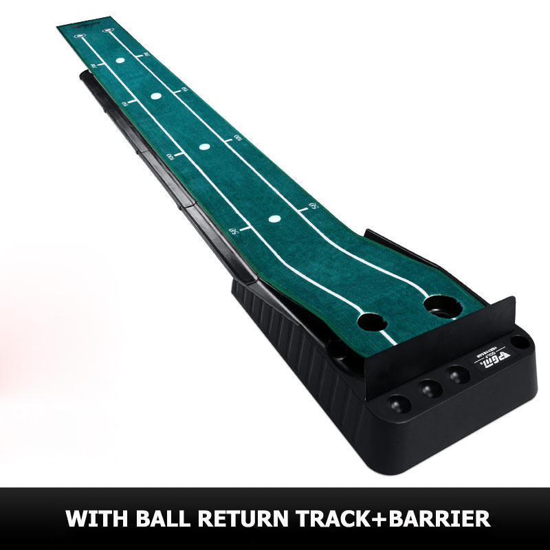 PGM TL023 Aiming line-Carpet Golf Putting Mat Ball Return Track Baffle Black Plastic Frame Indoor Outdoor