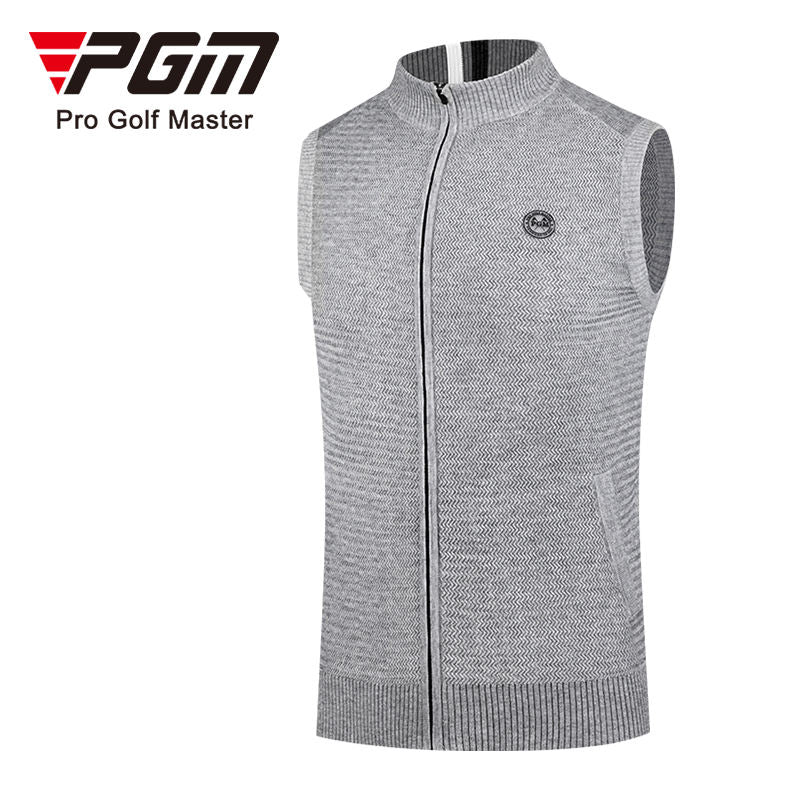 PGM YF501 sports sleeveless golf padding vest full zip men wool golf vest