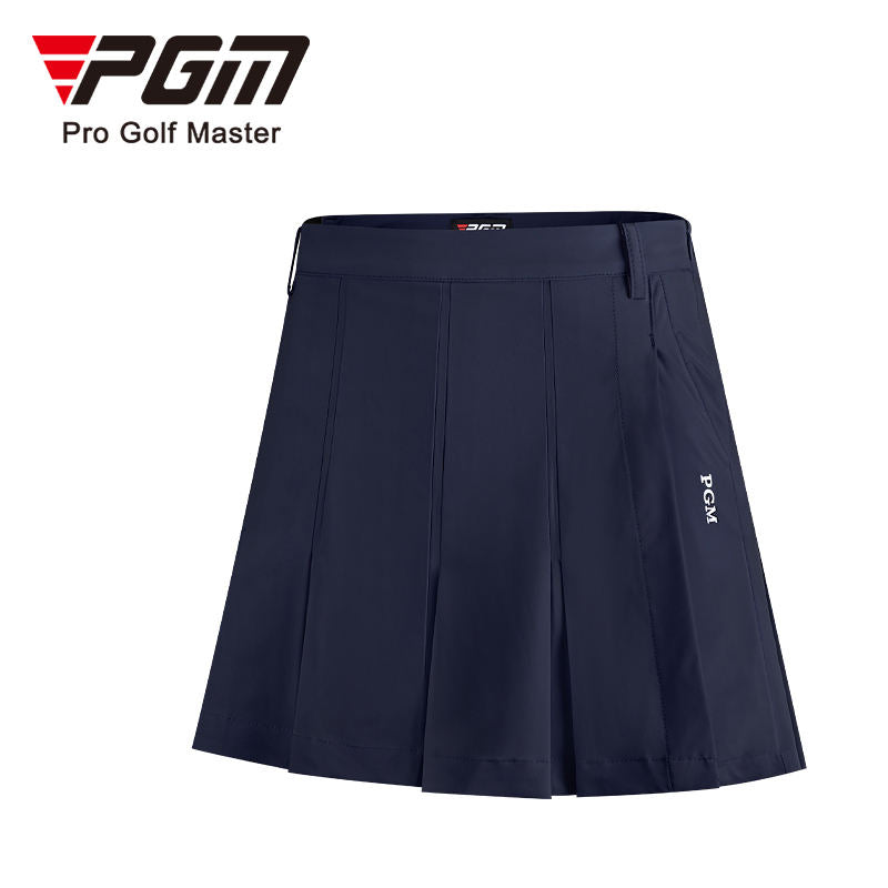 PGM QZ081 breathable womens golf dress spandex polyester ladies pleated golf dress