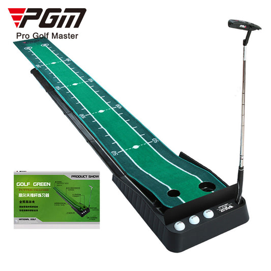 PGM TL019 indoor putting mat with ball-rollback practice golf putting mat