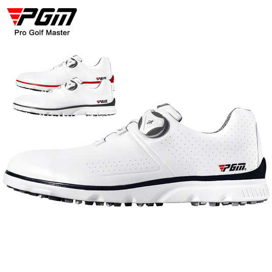 PGM XZ166 white mens golf shoes waterproof spike less golf shoes